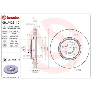 BREMBO COATED DISC LINE Bremsscheibe 09.A426.11