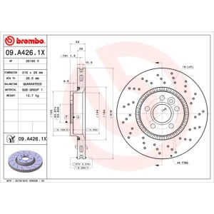 BREMBO XTRA LINE Bremsscheibe 09.A426.1X