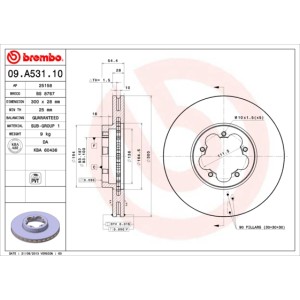 BREMBO Bremsscheibe 09.A531.10