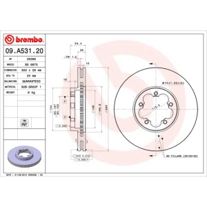 BREMBO Bremsscheibe 09.A531.20