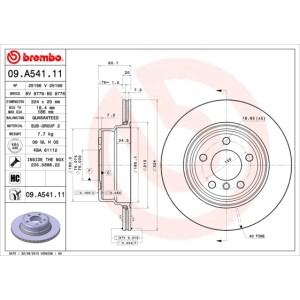 BREMBO COATED DISC LINE Bremsscheibe 09.A541.11