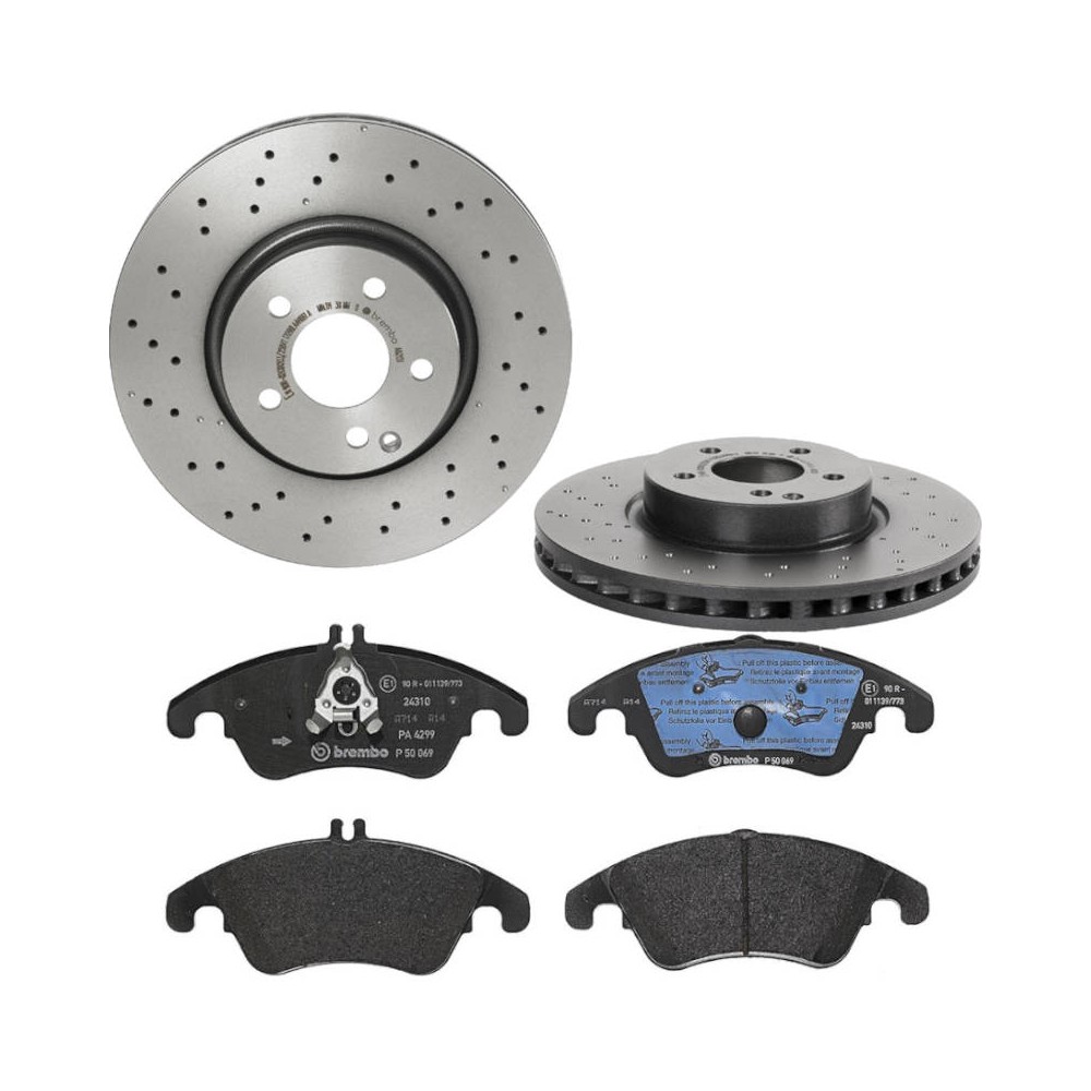 Brembo Bremsscheiben + Bremsbeläge Mercedes Classe E