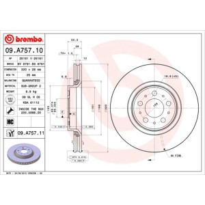 BREMBO COATED DISC LINE Bremsscheibe 09.A757.11