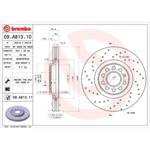 BREMBO COATED DISC LINE Bremsscheibe 09.A813.11
