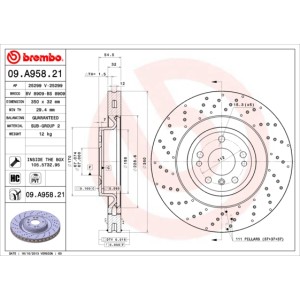 BREMBO COATED DISC LINE Bremsscheibe 09.A958.21