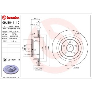 BREMBO COATED DISC LINE Bremsscheibe 09.B041.11