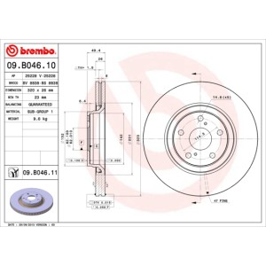 BREMBO COATED DISC LINE Bremsscheibe 09.B046.11