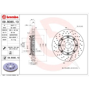 BREMBO TWO-PIECE FLOATING DISCS LINE Bremsscheibe 09.B085.13