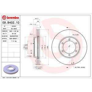 BREMBO Bremsscheibe 09.B402.10