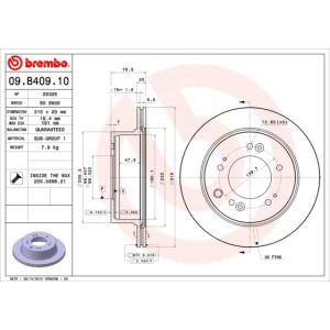 BREMBO Bremsscheibe 09.B409.10