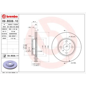 BREMBO COATED DISC LINE Bremsscheibe 09.B508.11