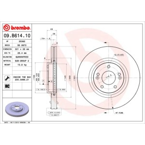 BREMBO Bremsscheibe 09.B614.10