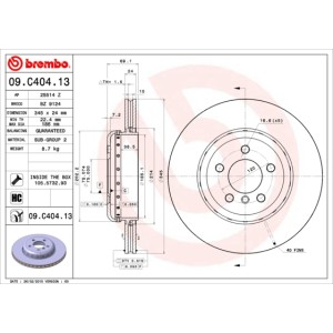 BREMBO TWO-PIECE DISCS LINE Bremsscheibe 09.C404.13