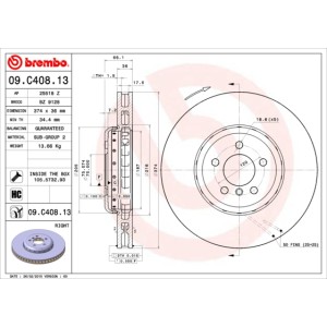BREMBO TWO-PIECE DISCS LINE Bremsscheibe 09.C408.13