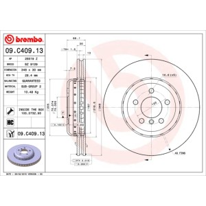 BREMBO TWO-PIECE DISCS LINE Bremsscheibe 09.C409.13