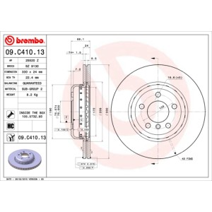 BREMBO TWO-PIECE DISCS LINE Bremsscheibe 09.C410.13
