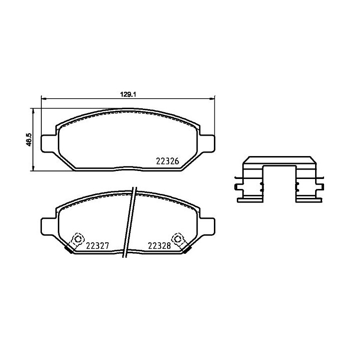 BREMBO Bremsbelagsatz, Scheibenbremse P59088