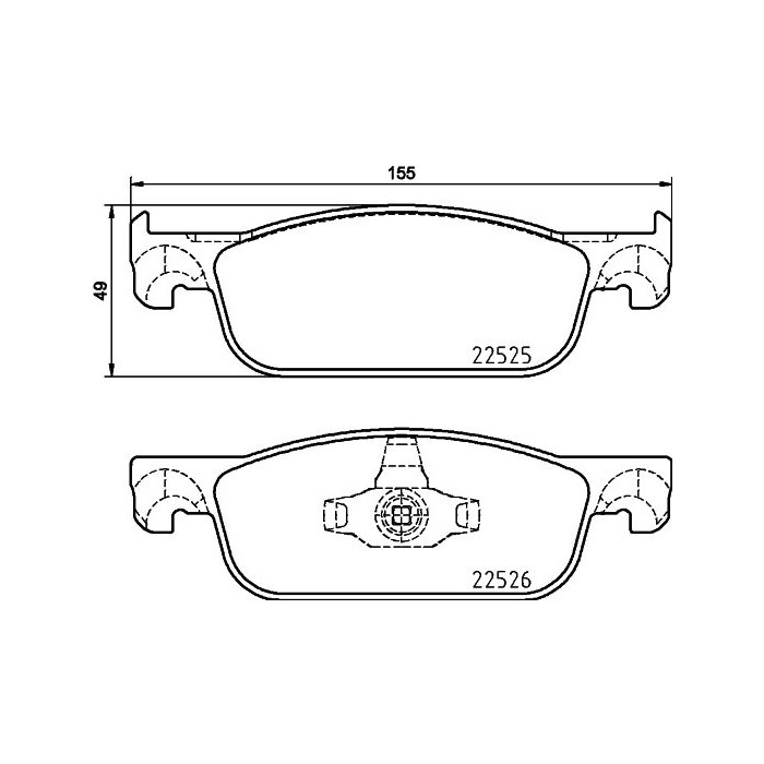 BREMBO Bremsbelagsatz, Scheibenbremse P68065