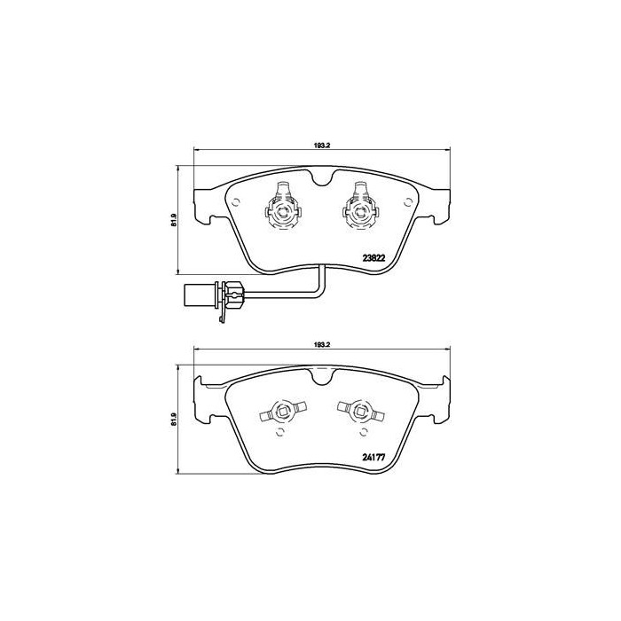 BREMBO Bremsbelagsatz, Scheibenbremse P05003
