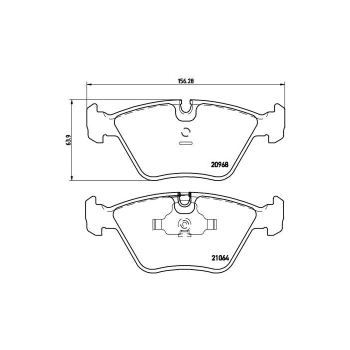 BREMBO Bremsbelagsatz, Scheibenbremse P06012