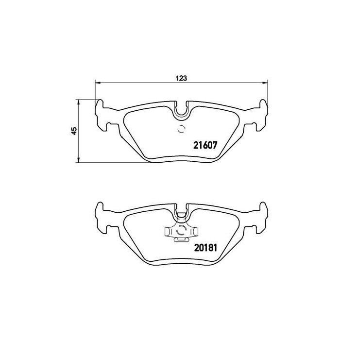 BREMBO Bremsbelagsatz, Scheibenbremse P06013