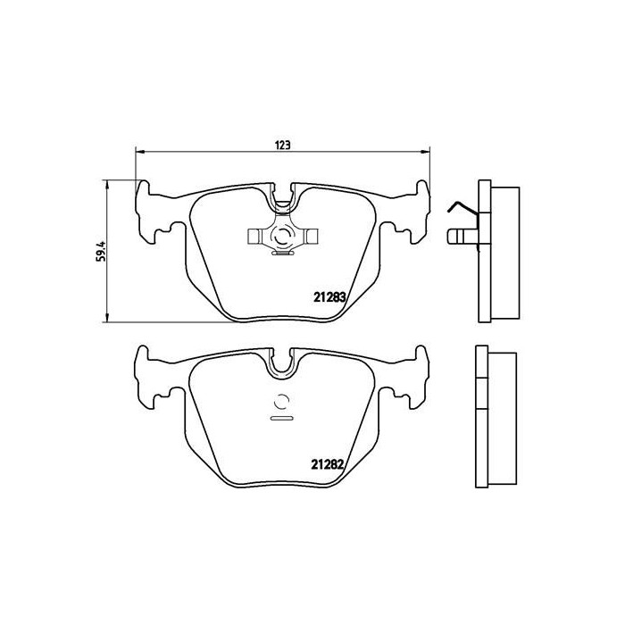 BREMBO Bremsbelagsatz, Scheibenbremse P06016