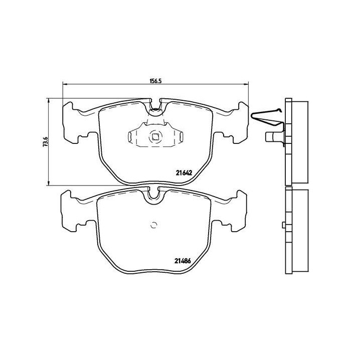 BREMBO Bremsbelagsatz, Scheibenbremse P06021