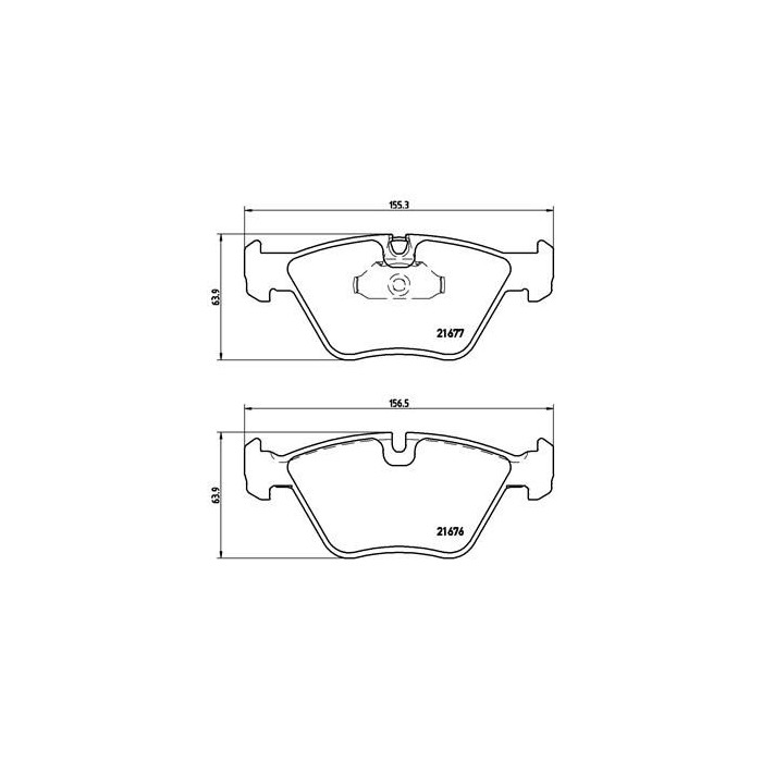 BREMBO Bremsbelagsatz, Scheibenbremse P06022