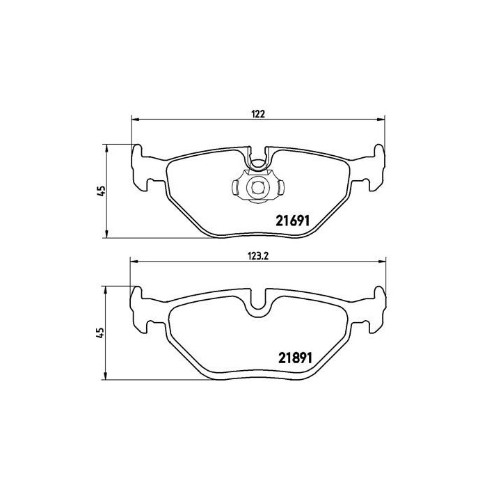 BREMBO Bremsbelagsatz, Scheibenbremse P06023