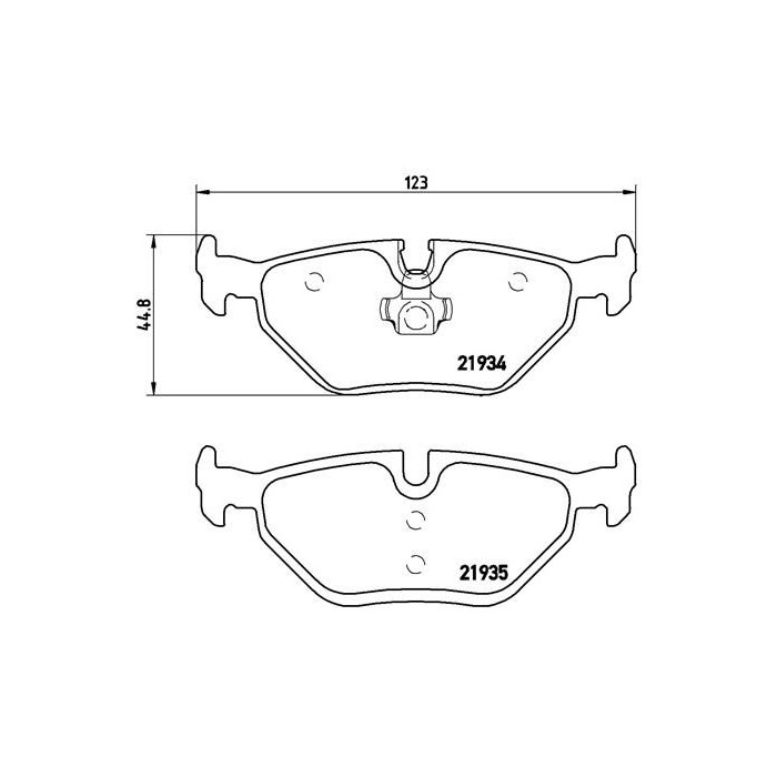 BREMBO Bremsbelagsatz, Scheibenbremse P06025