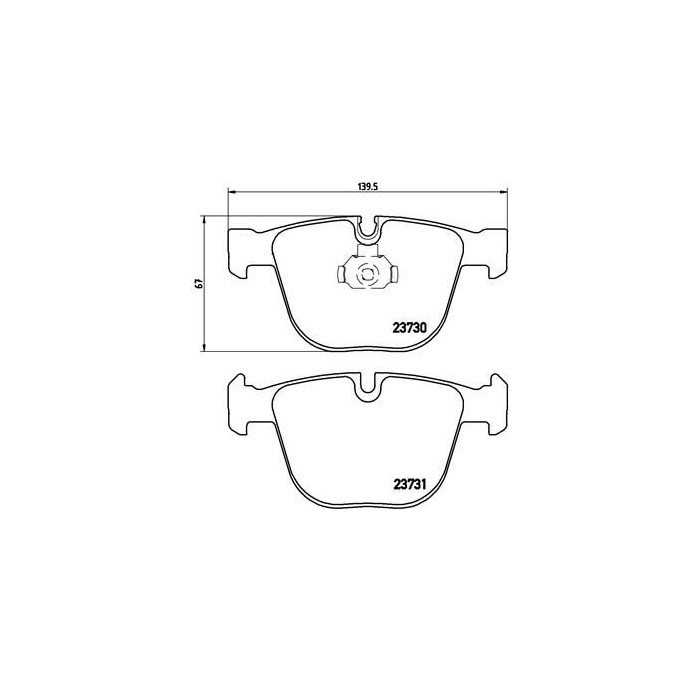 BREMBO Bremsbelagsatz, Scheibenbremse P06026
