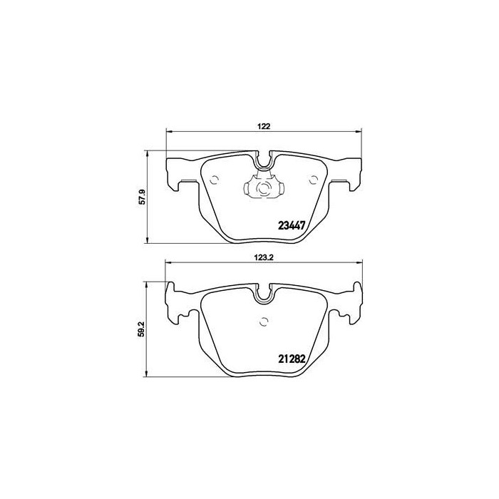 BREMBO Bremsbelagsatz, Scheibenbremse P06029