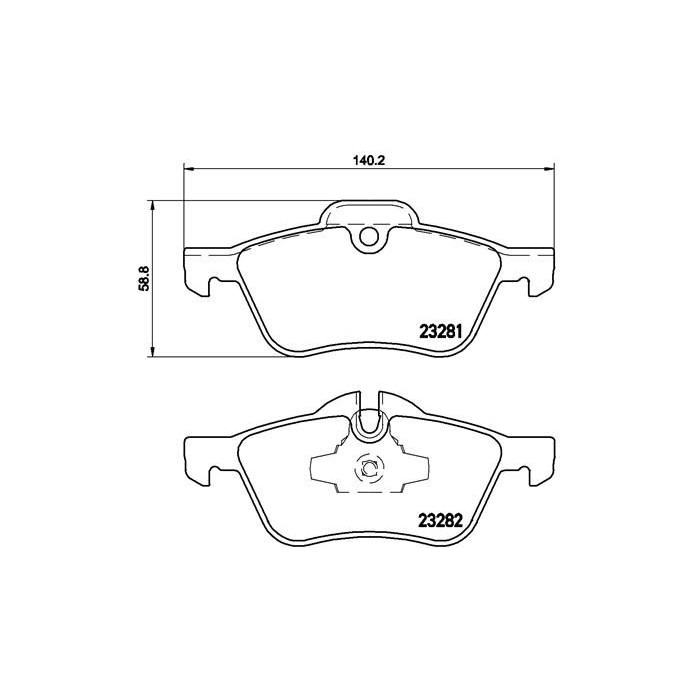 BREMBO Bremsbelagsatz, Scheibenbremse P06030