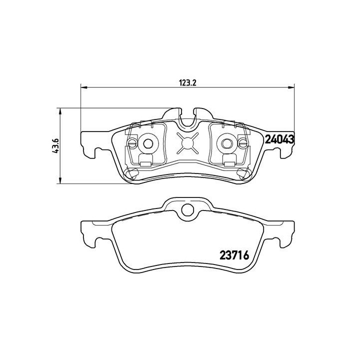 BREMBO Bremsbelagsatz, Scheibenbremse P06032