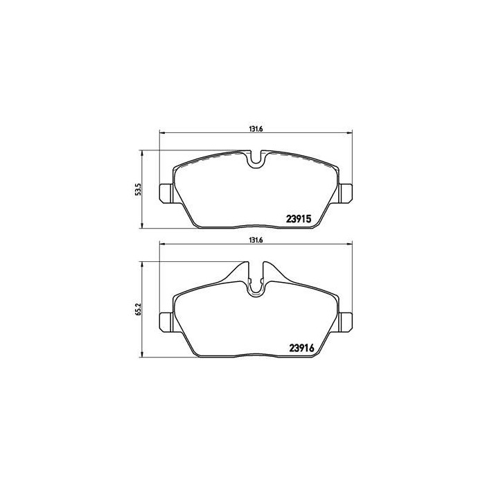 BREMBO Bremsbelagsatz, Scheibenbremse P06034