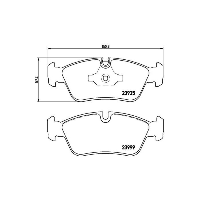 BREMBO Bremsbelagsatz, Scheibenbremse P06035