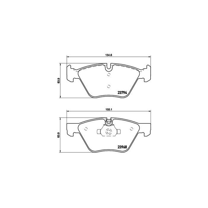 BREMBO Bremsbelagsatz, Scheibenbremse P06036 BMW