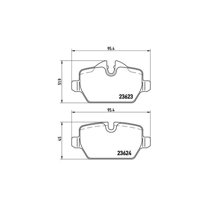 BREMBO Bremsbelagsatz, Scheibenbremse P06037