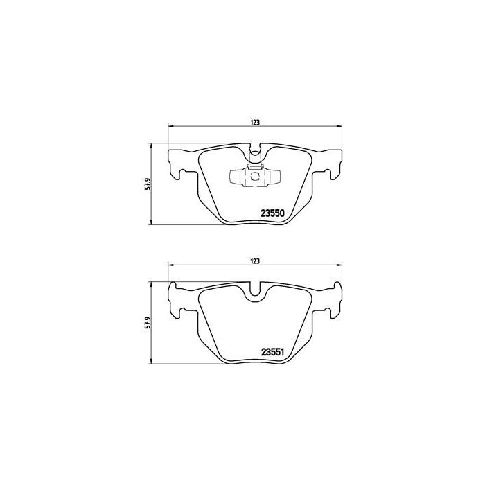 BREMBO Bremsbelagsatz, Scheibenbremse P06039