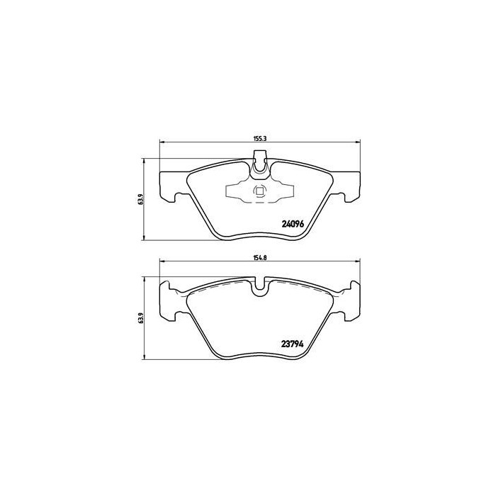 BREMBO Bremsbelagsatz, Scheibenbremse P06040