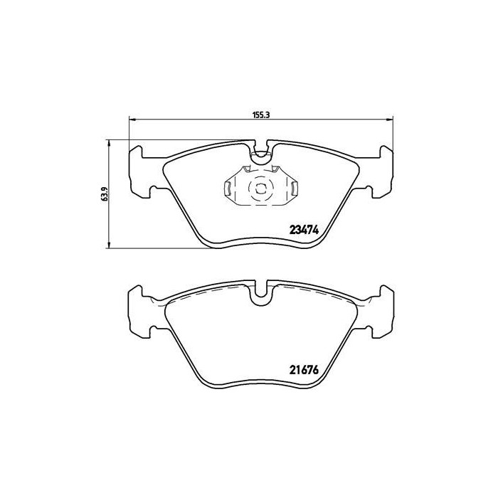 BREMBO Bremsbelagsatz, Scheibenbremse P06042