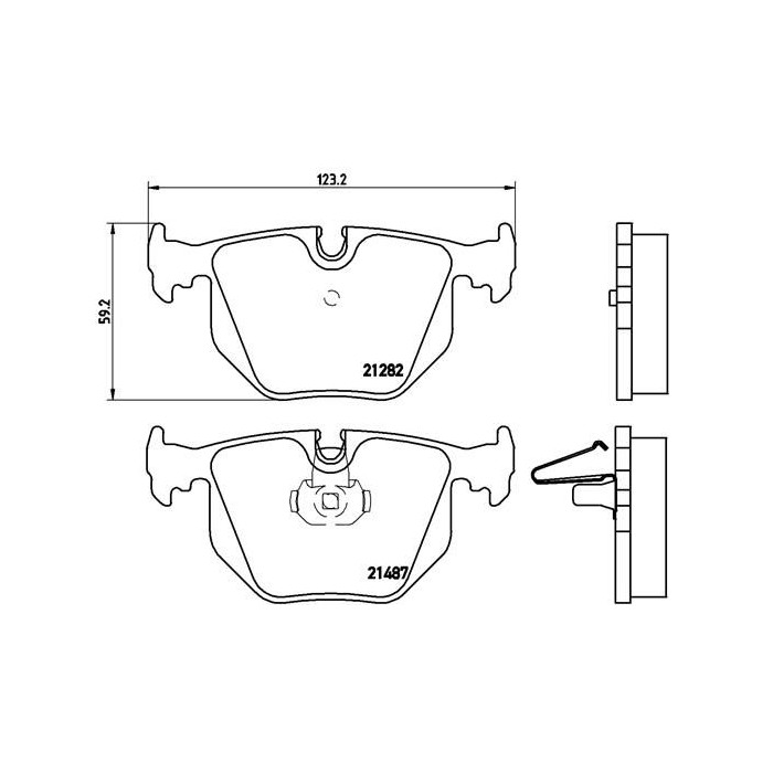 BREMBO Bremsbelagsatz, Scheibenbremse P06044