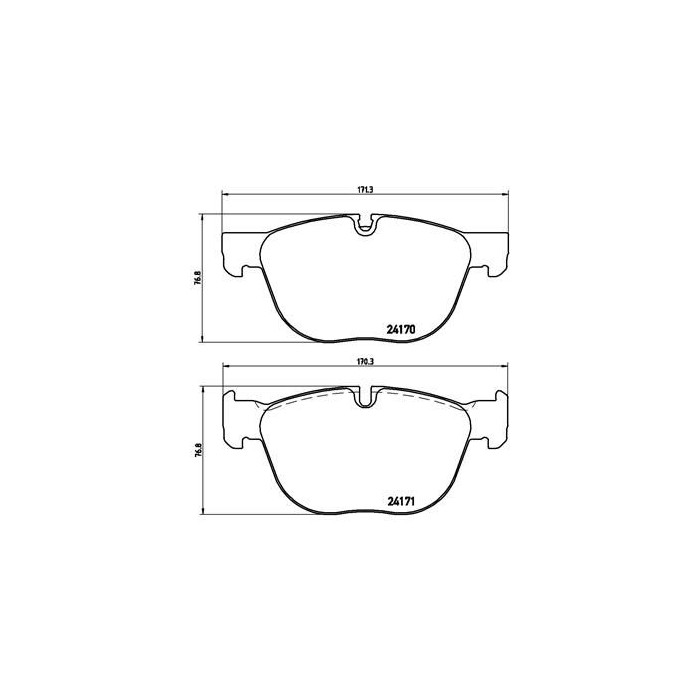 BREMBO Bremsbelagsatz, Scheibenbremse P06049