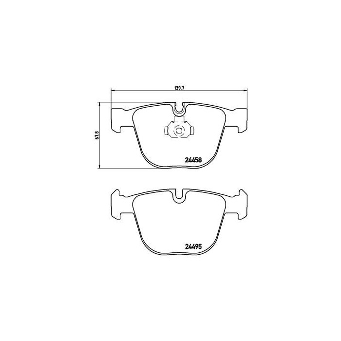 BREMBO Bremsbelagsatz, Scheibenbremse P06050