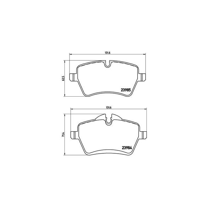 BREMBO Bremsbelagsatz, Scheibenbremse P06051