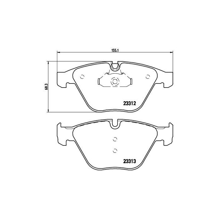 BREMBO Bremsbelagsatz, Scheibenbremse P06054