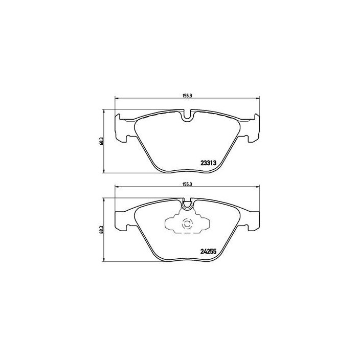 BREMBO Bremsbelagsatz, Scheibenbremse P06055