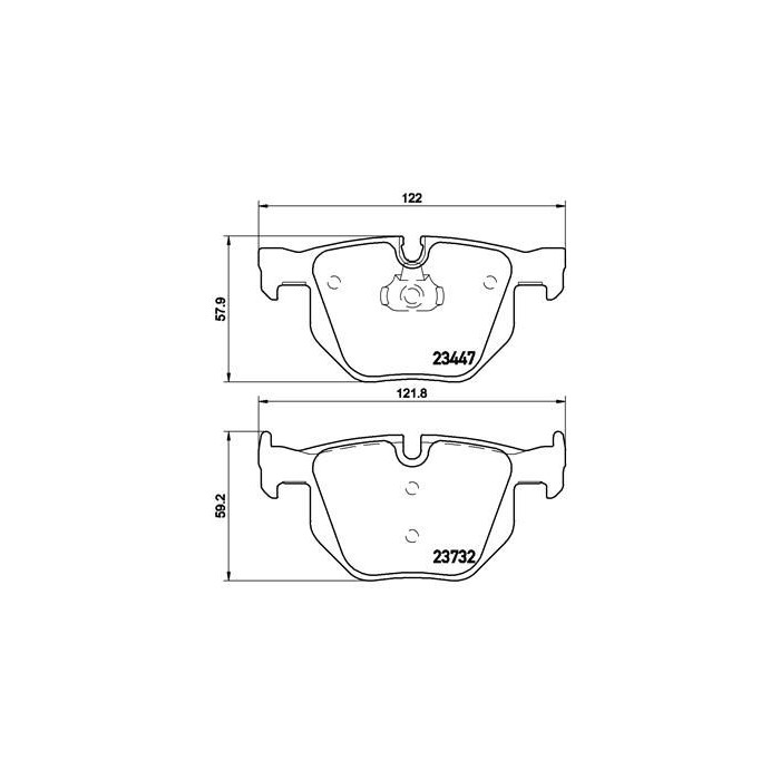 BREMBO Bremsbelagsatz, Scheibenbremse P06056