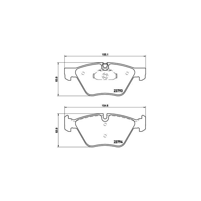 BREMBO Bremsbelagsatz, Scheibenbremse P06057