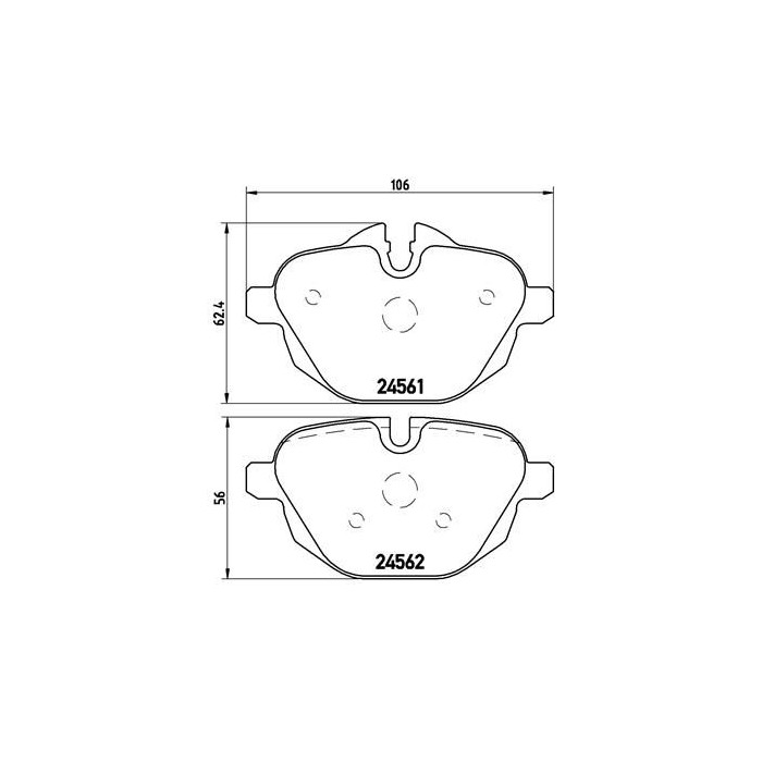 BREMBO Bremsbelagsatz, Scheibenbremse P06064